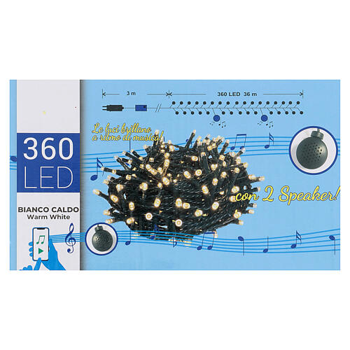 Christmas lights 360 warm white LEDs with Bluetooth speakers 40 yards indoor/outdoor 6