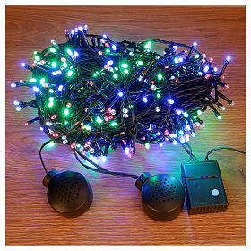 Catena 360 luci led Natale multicolor altoparlante Bluetooth 36 m int est
