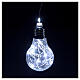 Cortina luminosa 10 bulbos 130 lâmpadas nanoled branco frio 2,7 metros, interior/exterior s2