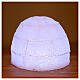 Acrylic igloo with 30 cold white LEDs indoor/outdoor 30 cm s3