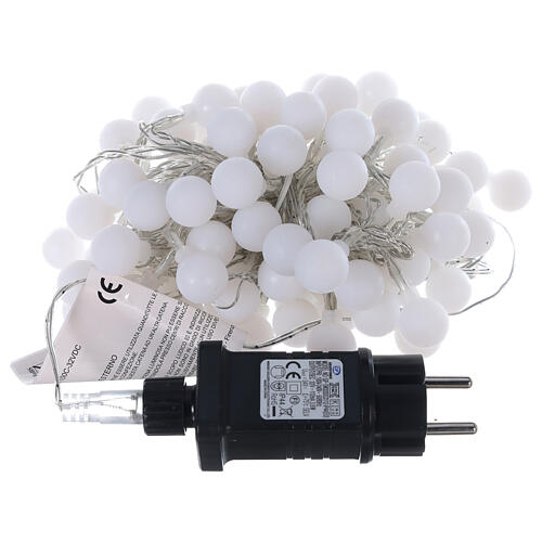 Świąteczne lampki, łańcuch 5 m z 100 opalizującymi kulkami LED RGB 3