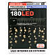 Icicle curtain 180 warm white LEDs 4,2 m indoor/outdoor s4
