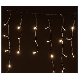 Battery icicle curtain 180 warm white LEDs 4,2 m indoor/outdoor