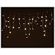 Battery icicle curtain 180 warm white LEDs 4,2 m indoor/outdoor s1
