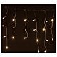 Battery icicle curtain 180 warm white LEDs 4,2 m indoor/outdoor s2