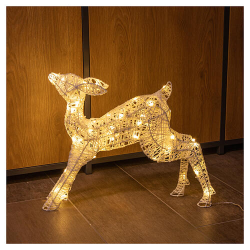 Cerbiattino luce 50 led luce calda h 70 cm interno esterno 5