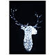 Silver deer head with 140 LEDs h 84 cm indoor/outdoor s2
