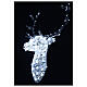 Cabeza reno plata luz 140 led h 84 cm interior exterior s1