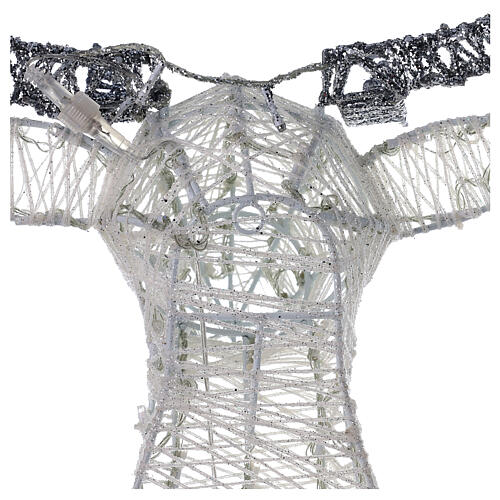 Testa renna argento luce 140 led h 84 cm interno esterno 6