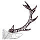 Brown deer head with 140 LEDs h 84 cm indoor/outdoor s5
