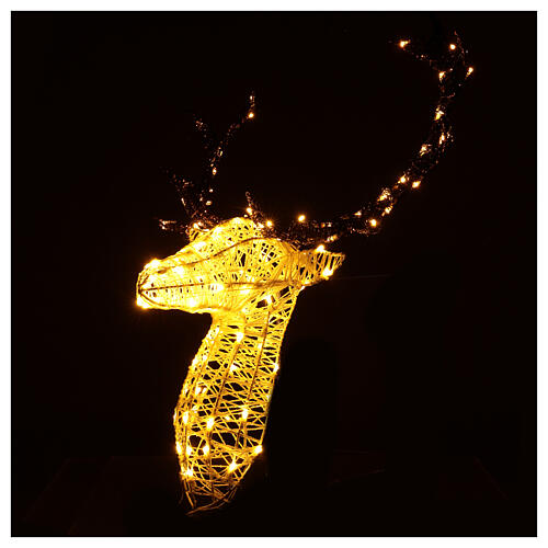 Testa renna mattone luce 140 led h 84 cm interno esterno 1