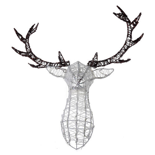 Reindeer head brown antlers 140 LED lights h 33 in indoor/outdoor 4