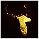 Reindeer head brown antlers 140 LED lights h 33 in indoor/outdoor s2