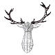 Reindeer head brown antlers 140 LED lights h 33 in indoor/outdoor s4