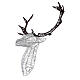 Reindeer head brown antlers 140 LED lights h 33 in indoor/outdoor s7
