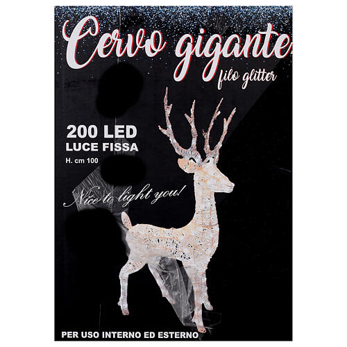Deer Christmas light decoration 200 LEDs h 1 m indoor/outdoor 7