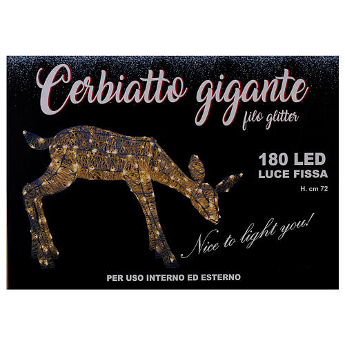 Cerbiatta luce calda 180 led 72 cm interno esterno 7