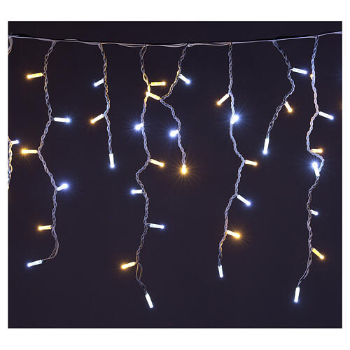 LED icicle lights 180 warm cold lights indoor outdoor 2