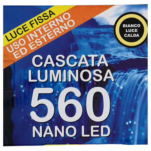 Cascata luminosa 1 m luce calda interno esterno 4