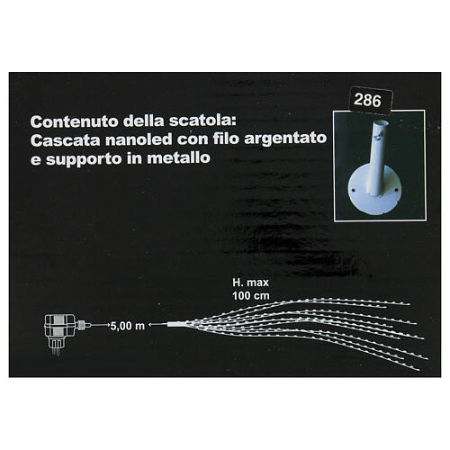 Cascata luminosa 1 m luce calda interno esterno 5