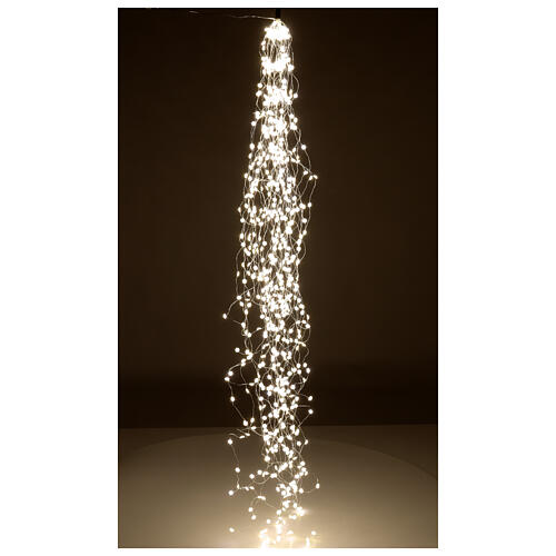 Warm white light fall 720 LEDs snowflakes 2,5 m indoor/outdoor 1
