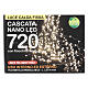 Warm white light fall 720 LEDs snowflakes 2,5 m indoor/outdoor s5