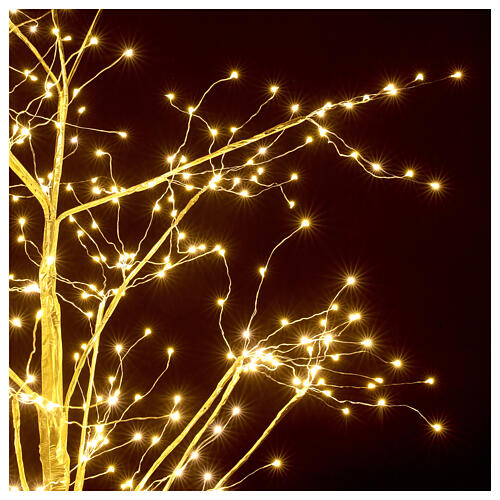 Arbre lumineux Noël 495 LEDs blanc chaud 120 cm int ext 4