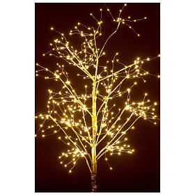 Árvore luminosa para Natal 495 LEDs branco quente 120 cm interior/exterior