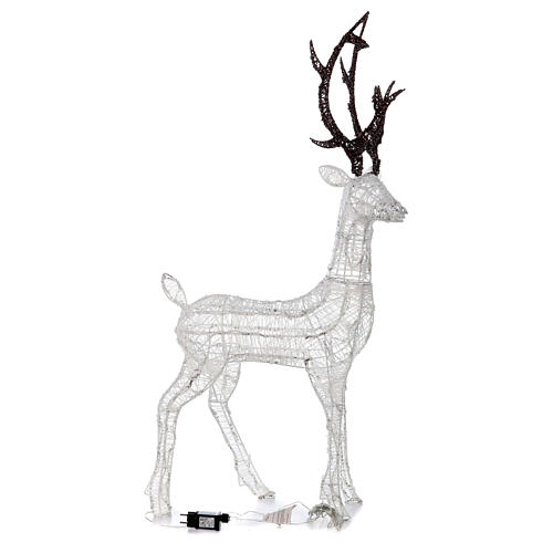 Cerf Noël fil paillettes 200 LEDs blanc chaud 100 cm int/ext 7
