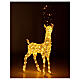 Decoração luminosa de Natal veado glitter 200 lâmpadas LED branco quente, altura 1 m, interior/exterior s2