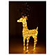 Decoração luminosa de Natal veado glitter 200 lâmpadas LED branco quente, altura 1 m, interior/exterior s4