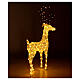 Decoração luminosa de Natal veado glitter 200 lâmpadas LED branco quente, altura 1 m, interior/exterior s5