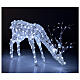 Cerf lumineux qui broute 200 LEDs blanc froid 100 cm int/ext s3