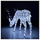 Decoração luminosa de Natal veado pastando 200 lâmpadas LED branco frio, altura 1 m, interior/exterior s5