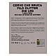 Decoração luminosa de Natal veado pastando 200 lâmpadas LED branco frio, altura 1 m, interior/exterior s10