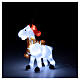 White reindeer with scarf 40 cold white LEDs 50 cm indoor/outdoor s2