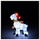 White reindeer with scarf 40 cold white LEDs 50 cm indoor/outdoor s4