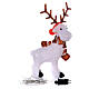 White reindeer with scarf 40 cold white LEDs 50 cm indoor/outdoor s7