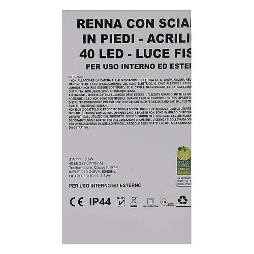 Reno blanco bufanda 40 led luz fría 50 cm int ext 9