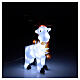 White reindeer sculpture with scarf 40 LED cold white 50 cm indoor outdoor s3