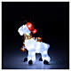 White reindeer sculpture with scarf 40 LED cold white 50 cm indoor outdoor s4