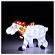 Decoração luminosa de Natal rena branca acrílico 80 lâmpadas LED branco frio, altura 55 cm, interior/exterior s4
