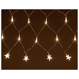 Light curtain 200 LED stars warm white light 4 m indoor/outdoor
