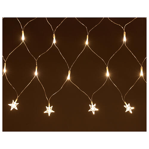 Light curtain 200 LED stars warm white light 4 m indoor/outdoor 2