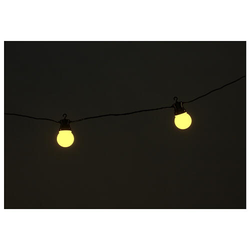 Light chain with 20 balls of 5 cm 80 warm white LEDs 6,65 m indoor/outdoor 2