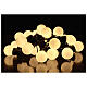 Guirlande lumineuse 20 sphères 5 cm 80 LEDs blanc chaud 6,65 m int/ext s4