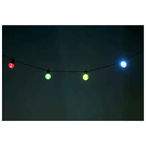Lichterkette mit runden Birnen und 80 bunten LEDs, 6,65 m 1