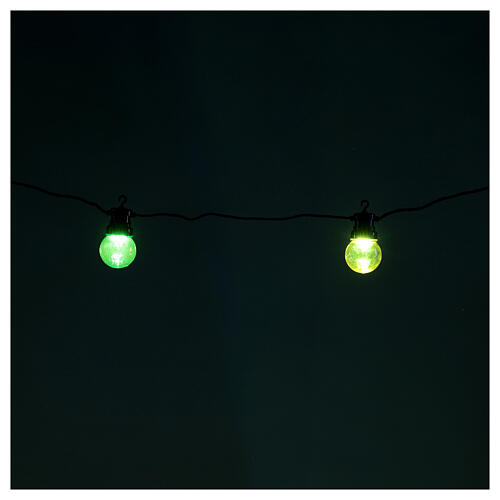 Guirlande lumineuse 20 sphères 5 cm 80 LEDs multicolores 6,65 m int/ext 2