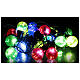 Guirlande lumineuse 20 sphères 5 cm 80 LEDs multicolores 6,65 m int/ext s5