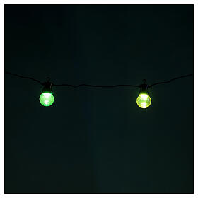 Luz de Natal 20 esferas 5 cm 80 LEDs multicor 6,65 m interior/exterior